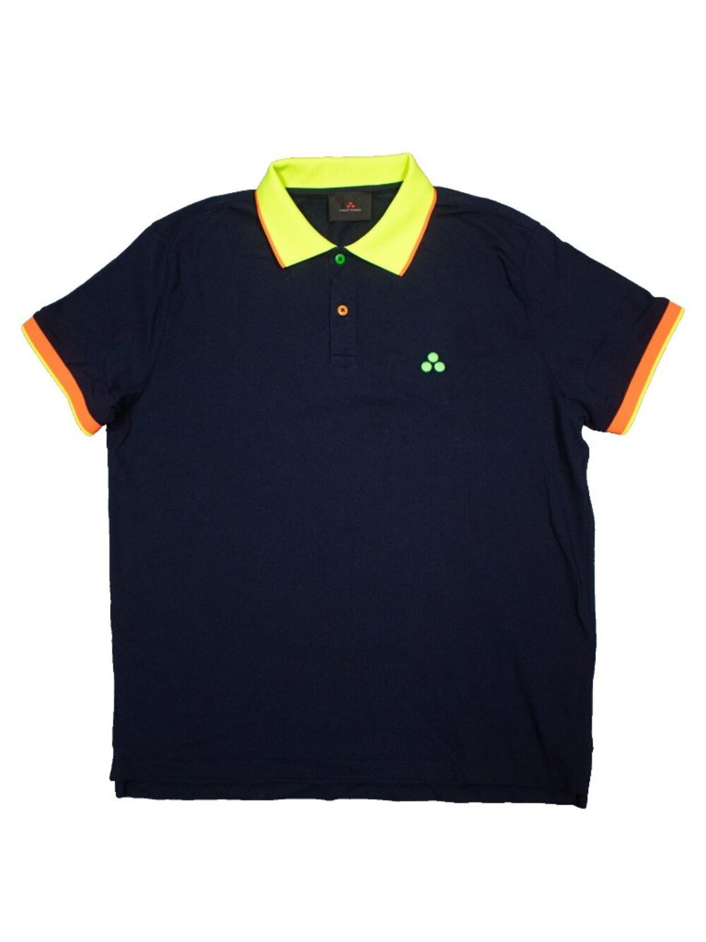 Peuterey Polo Shirt Pique Cotton Short Sleeve Navy Blue Logo Slim Fit XL